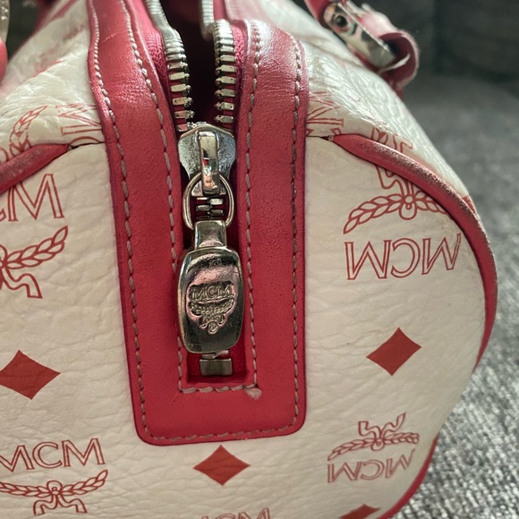 MCM Pink and White Papillon Handbag - Picture 5 of 11